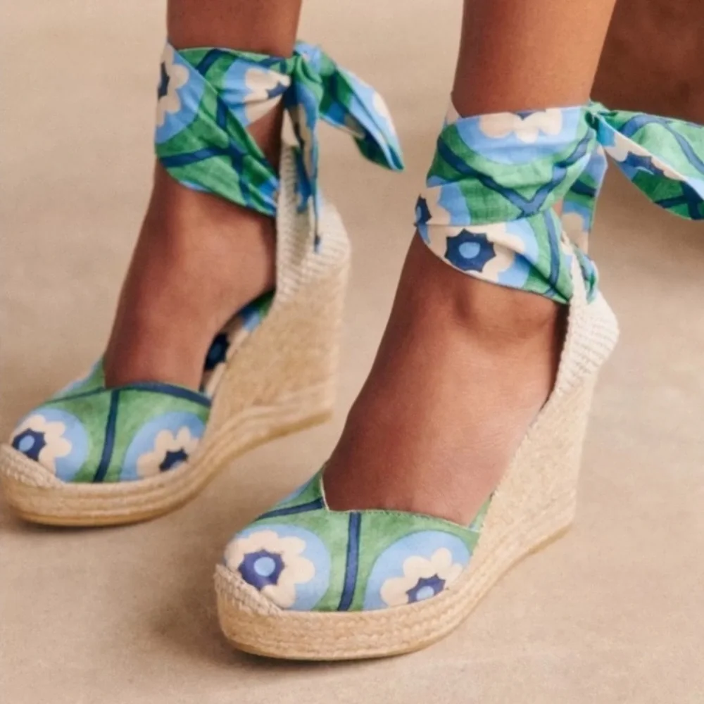 Super RARE-SÉZANE X MOMONÌ TANIA HIGH wedge ESPADRILLES heels